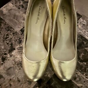Gold Women Shoes by Charlotte Russe